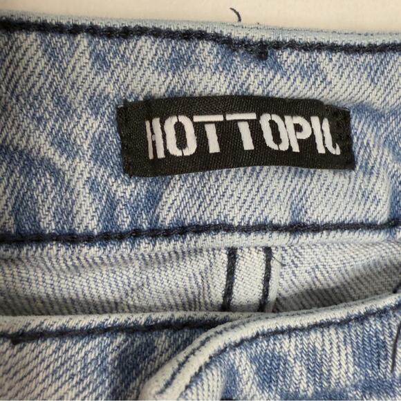 Hot Topic Sweet Society Skeleton Fairy Jeans Baggy Wide Leg Whimsy Goth Size 1 - Picture 7 of 9